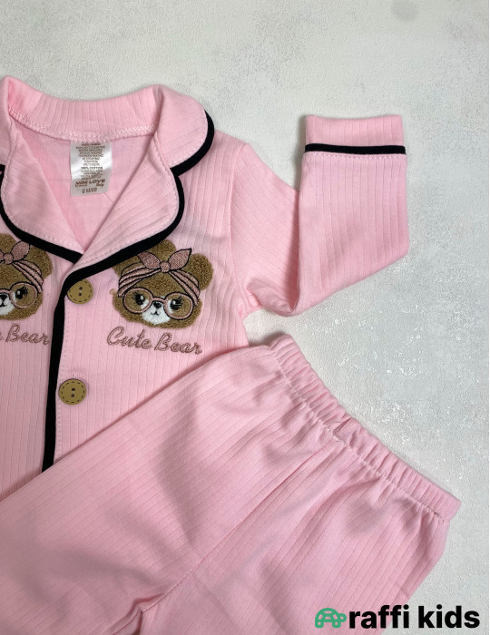 Ellie 2-li pijama dəst -Türkiyə istehsalı pambıq uşaq geyimi|Raffi Kids