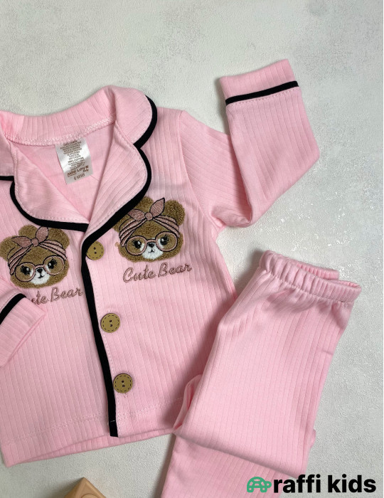 Ellie 2-li pijama dəst -Türkiyə istehsalı pambıq uşaq geyimi|Raffi Kids