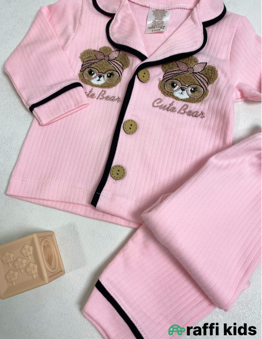 Ellie 2-li pijama dəst -Türkiyə istehsalı pambıq uşaq geyimi|Raffi Kids