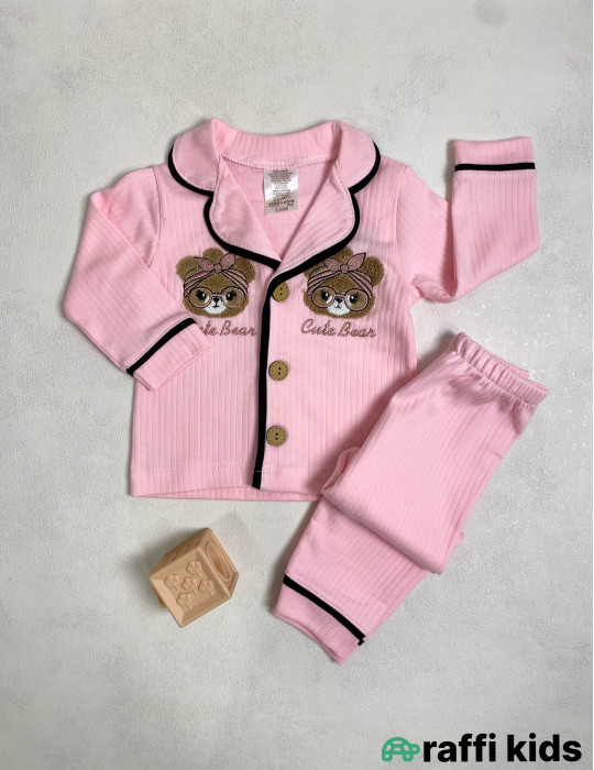 Ellie 2-li pijama dəst -Türkiyə istehsalı pambıq uşaq geyimi|Raffi Kids