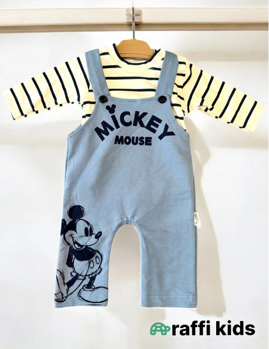 Mickey mouse 2-li slopet-Türkiyə istehsalı pambıq uşaq geyimi Raffi Kids