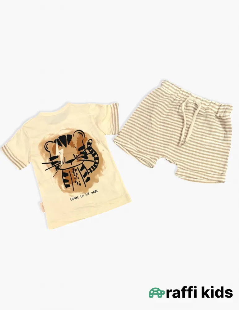 0-18 aylıq uşaqlar üçün yay sezon qisaqol sortik dəsti | born to be wild