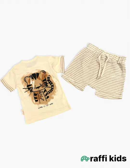 0-18 aylıq uşaqlar üçün yay sezon qisaqol sortik dəsti | born to be wild