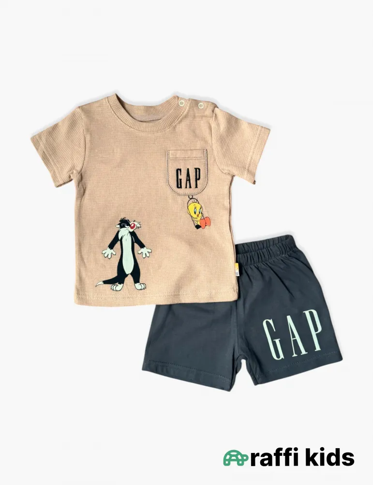 0-18 aylıq uşaqlar üçün yay sezon qisaqol sortik dəsti | sun and surf