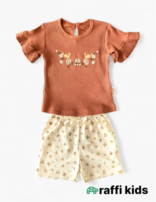 0-18 aylıq uşaqlar üçün yay sezon qisaqol sortik dəsti | goose