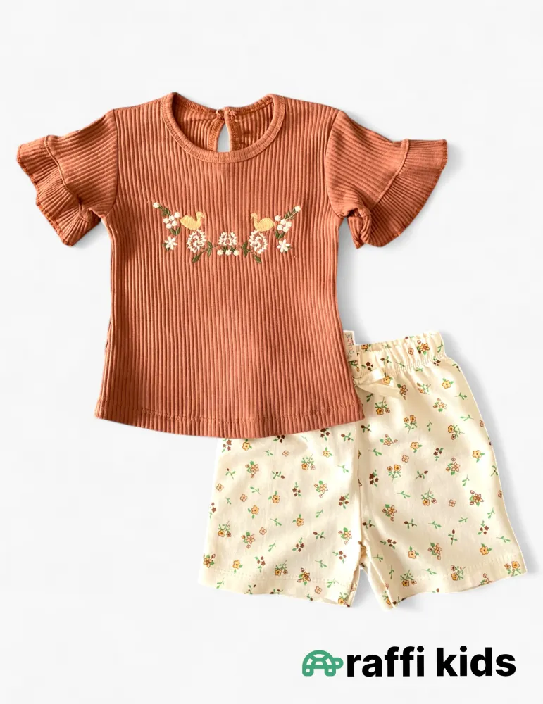 0-18 aylıq uşaqlar üçün yay sezon qisaqol sortik dəsti | goose