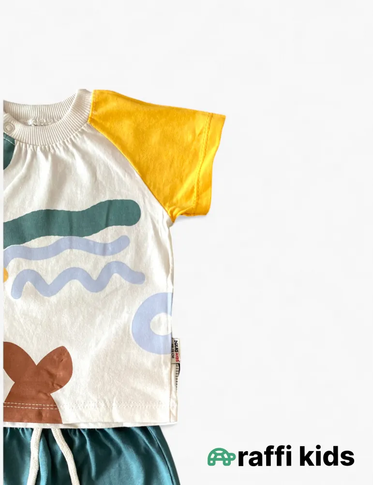 0-18 aylıq uşaqlar üçün yay sezon qisaqol sortik dəsti | always smile