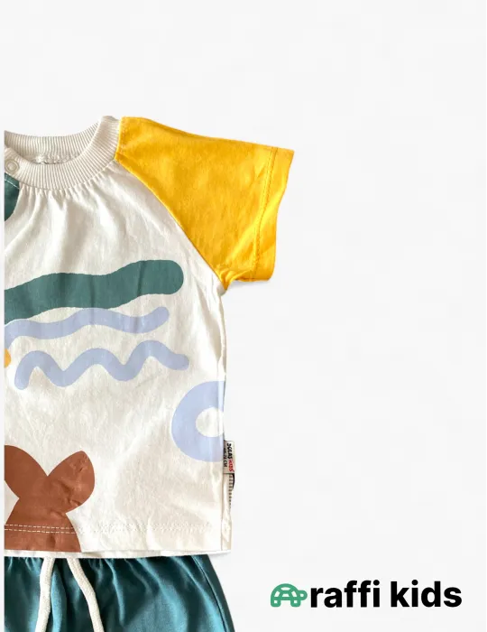 0-18 aylıq uşaqlar üçün yay sezon qisaqol sortik dəsti | always smile