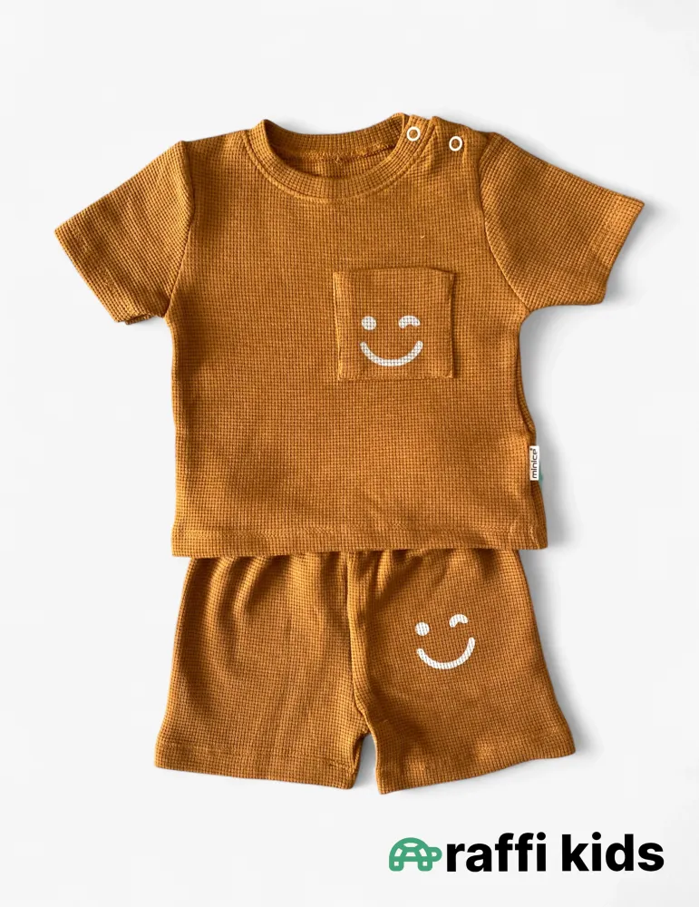 0-18 aylıq uşaqlar üçün yay sezon qisaqol sortik dəsti | always smile