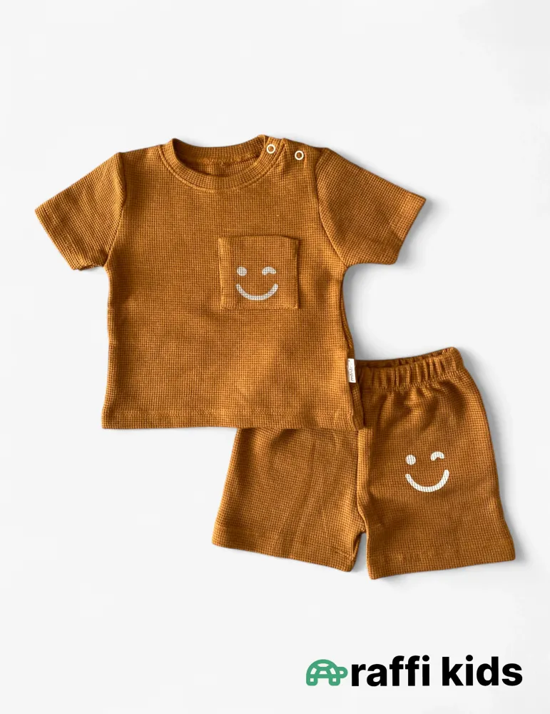 0-18 aylıq uşaqlar üçün yay sezon qisaqol sortik dəsti | always smile