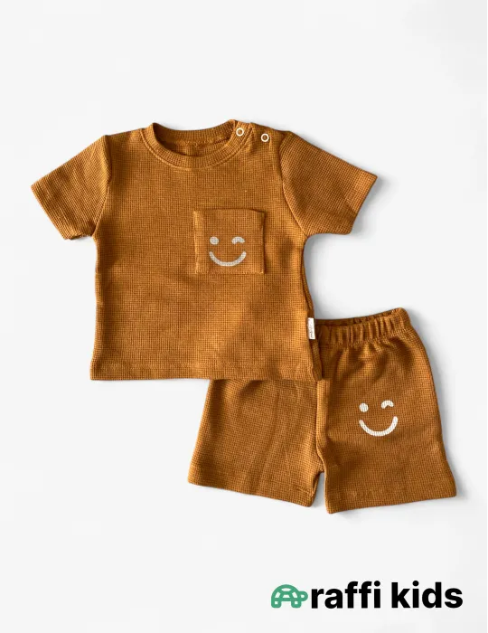 0-18 aylıq uşaqlar üçün yay sezon qisaqol sortik dəsti | always smile