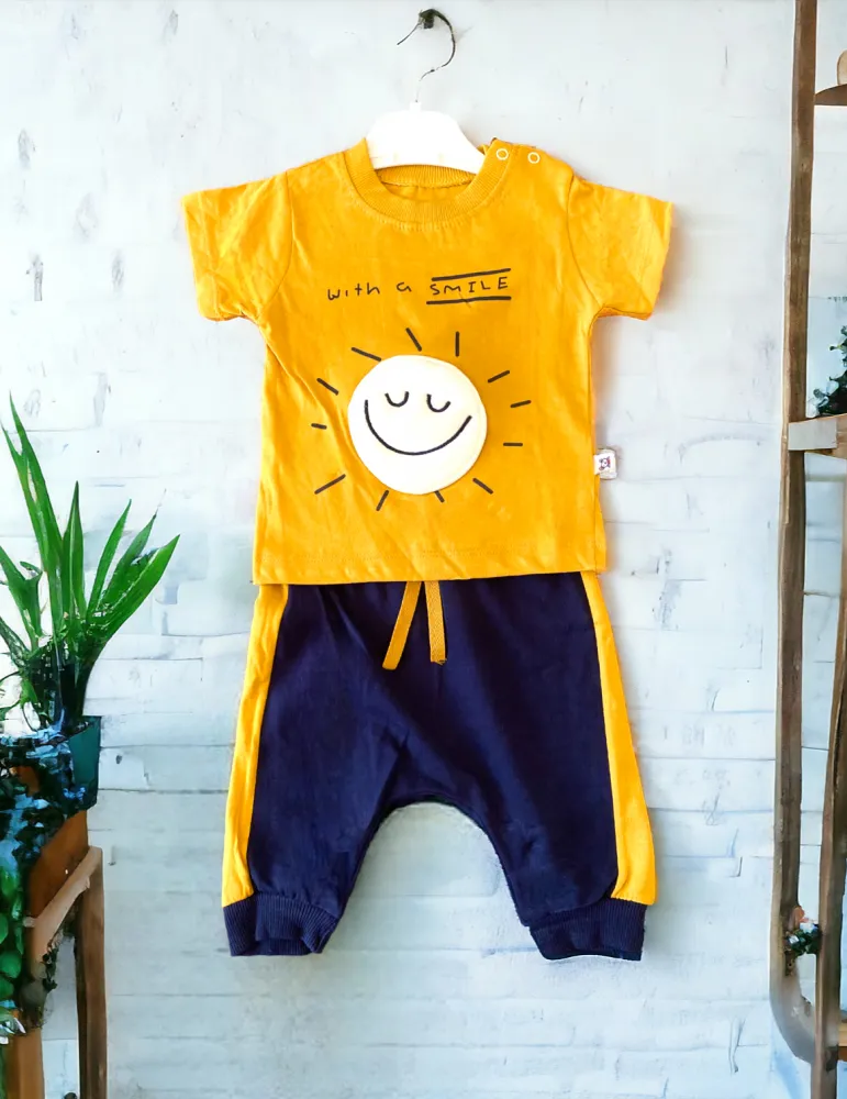 0-18 aylıq uşaqlar üçün yay sezon qisaqol sortik dəsti | sun and surf