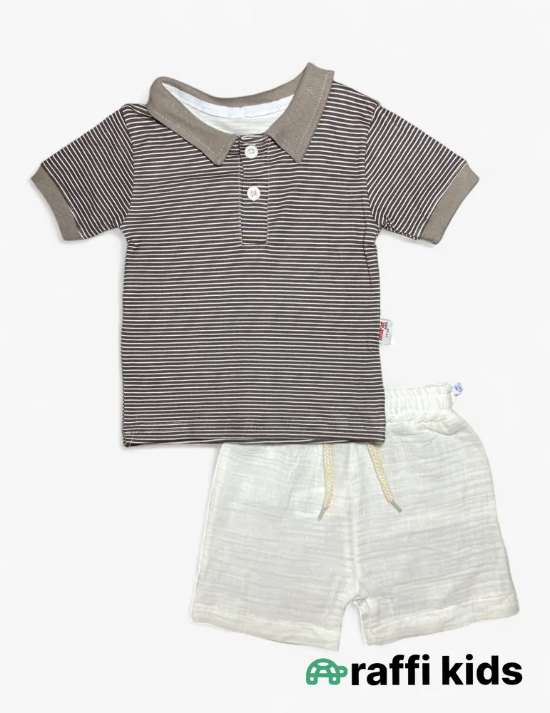 0-18 aylıq uşaqlar üçün yay sezon qisaqol sortik dəsti | sun and surf