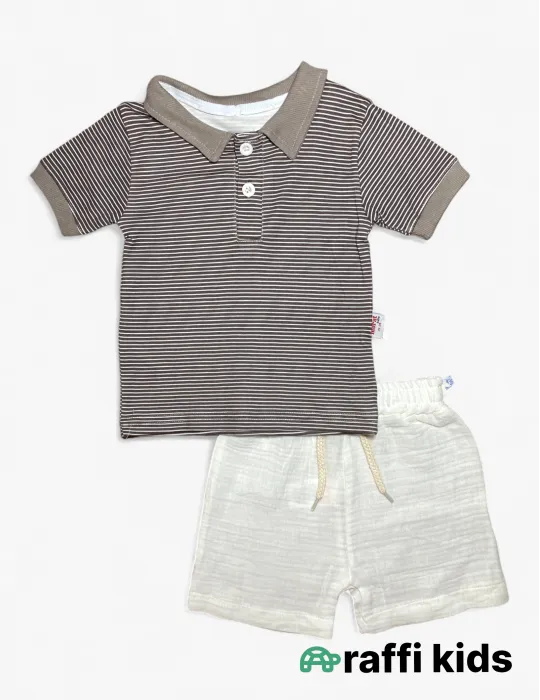 0-18 aylıq uşaqlar üçün yay sezon qisaqol sortik dəsti | sun and surf