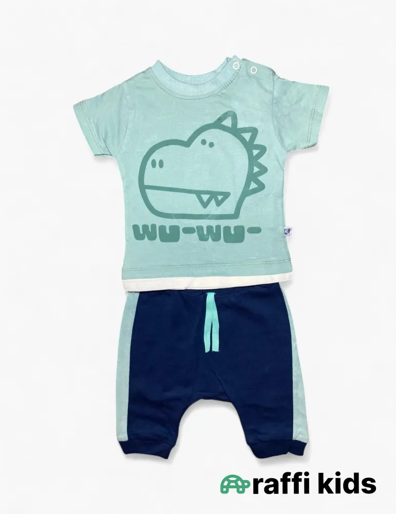 0-18 aylıq uşaqlar üçün yay sezon qisaqol sortik dəsti | sun and surf