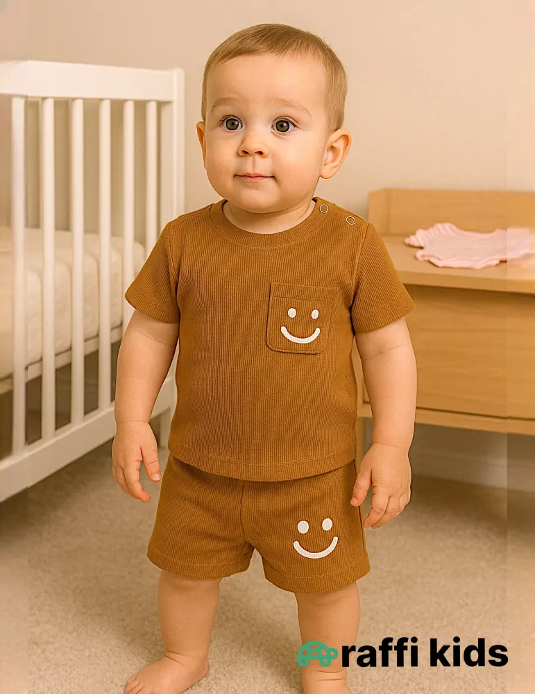 0-18 aylıq uşaqlar üçün yay sezon qisaqol sortik dəsti | always smile