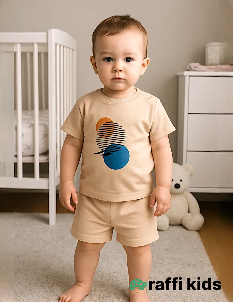 0-18 aylıq uşaqlar üçün yay sezon qisaqol sortik dəsti | always smile