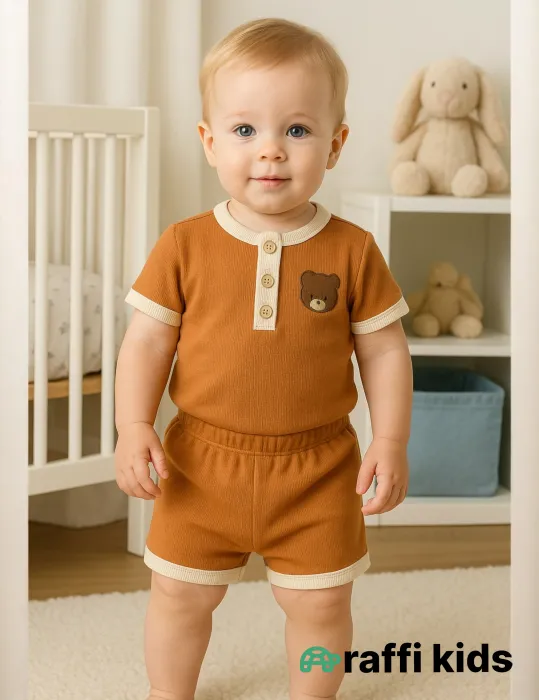 0-18 aylıq uşaqlar üçün yay sezon qisaqol sortik dəsti | sun and surf