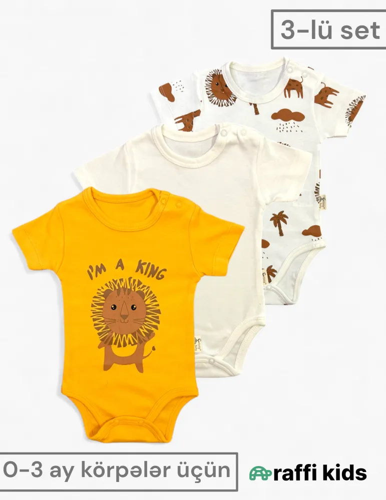 0-24 aylıq körpələr üçün  qisaqol bodiler