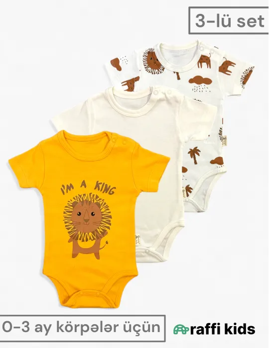 0-24 aylıq körpələr üçün  qisaqol bodiler