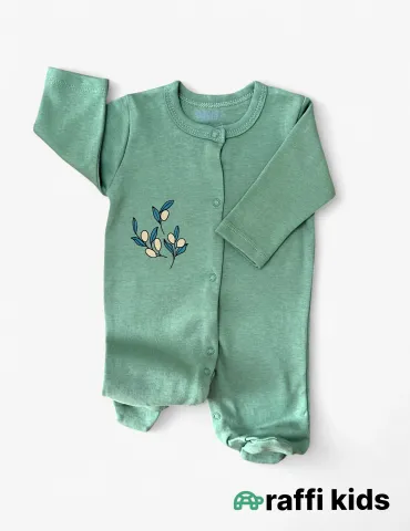 Zeytun ayaqı bağlı tulum – 0-3ay türkiyə istehsalı pambıq uşaq geyimi|Raffikids 2