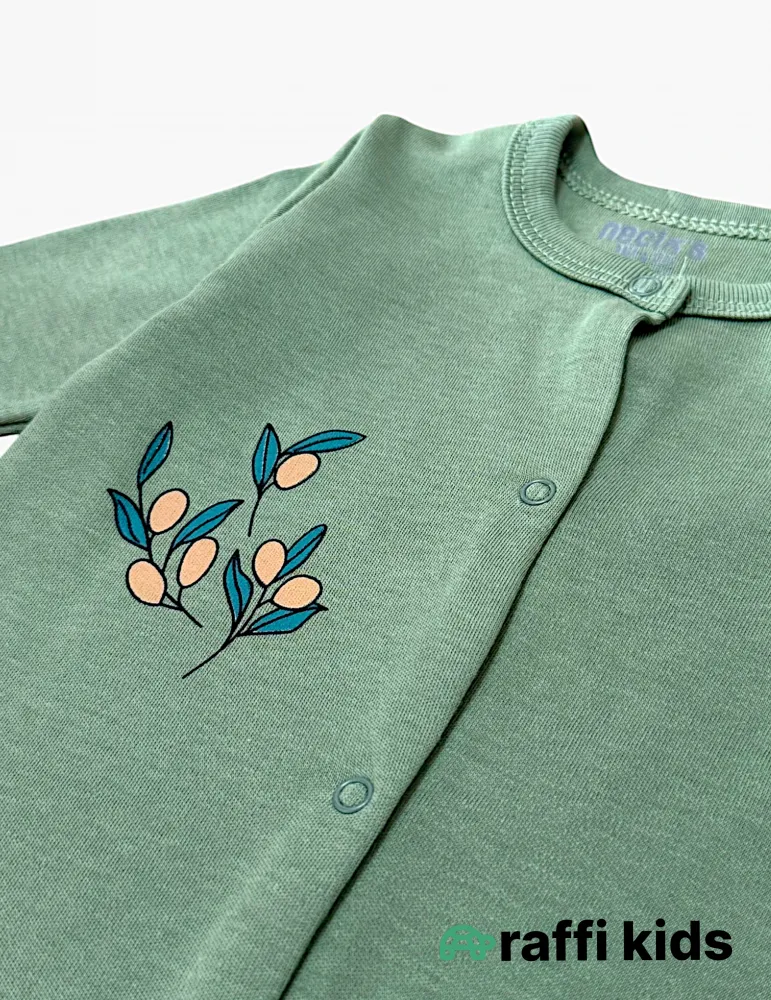 Zeytun ayaqı bağlı tulum – 0-3ay türkiyə istehsalı pambıq uşaq geyimi|Raffikids