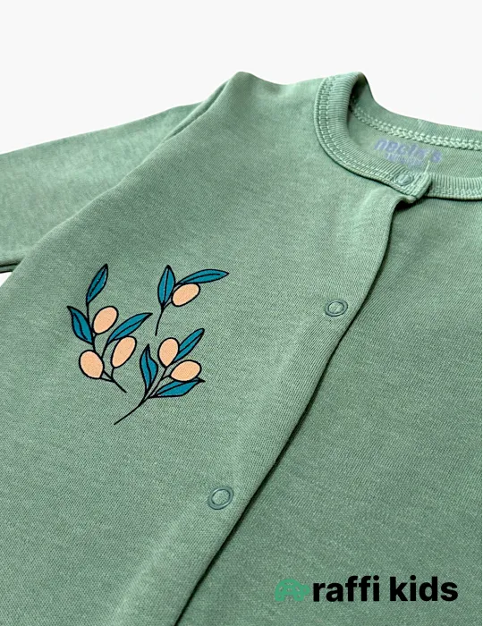 Zeytun ayaqı bağlı tulum – 0-3ay türkiyə istehsalı pambıq uşaq geyimi|Raffikids