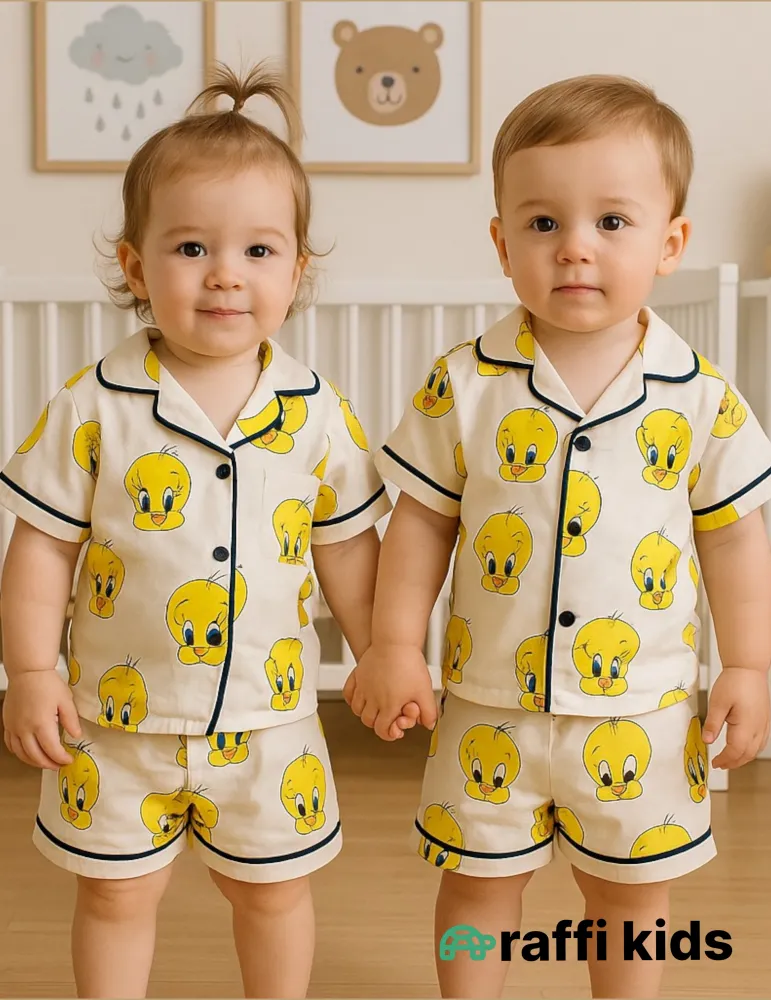0-18 aylıq uşaqlar üçün yay sezon qisaqol sortik dəsti | Raffi Kids