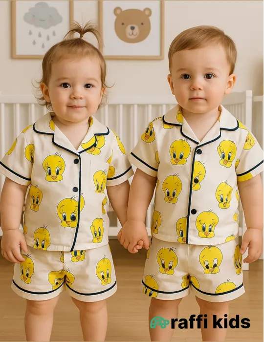 0-18 aylıq uşaqlar üçün yay sezon qisaqol sortik dəsti | Raffi Kids