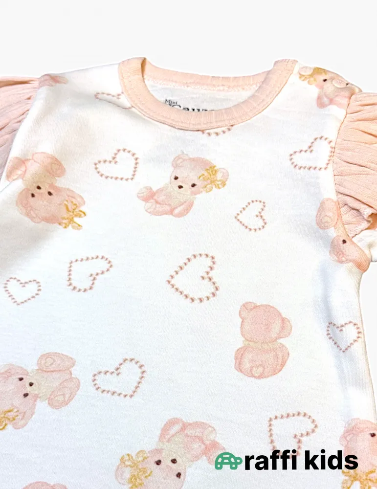 Çəhrayı ayılar – 0-24 ay türkiyə istehsalı pambıq uşaq geyimi|Raffikids