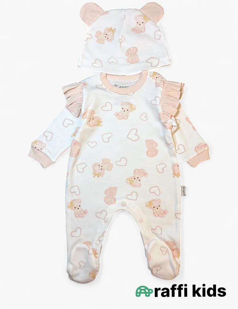 Çəhrayı ayılar – 0-24 ay türkiyə istehsalı pambıq uşaq geyimi|Raffikids