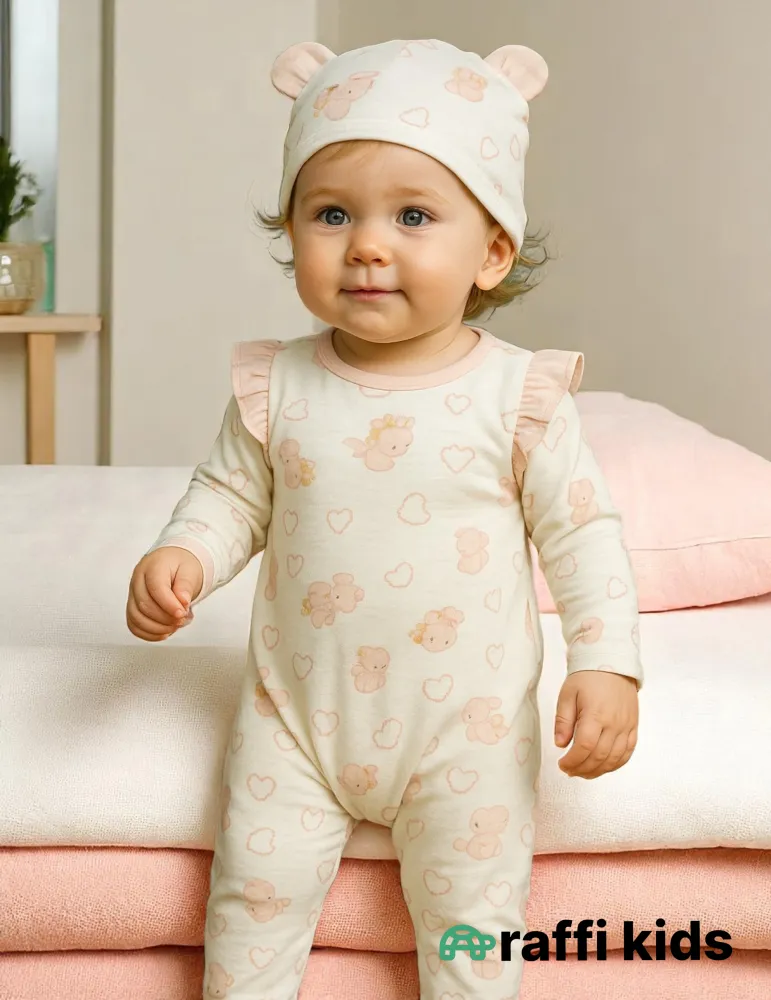 Çəhrayı ayılar – 0-24 ay türkiyə istehsalı pambıq uşaq geyimi|Raffikids