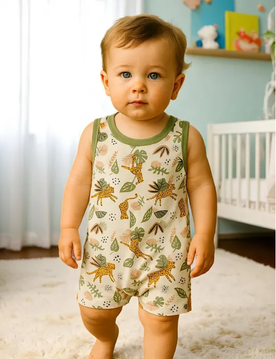 0-18 aylıq uşaqlar üçün yay sezon qisaqol sortik dəsti | sun and surf