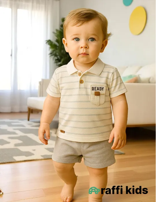 0-18 aylıq uşaqlar üçün yay sezon qisaqol sortik dəsti | little golfer