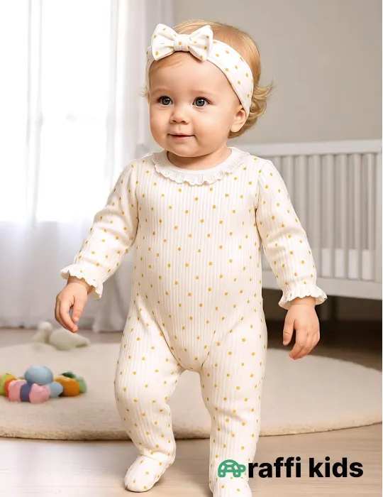Lily tulum saç bandı ilə -Türkiyə istehsalı pambıq uşaq geyimi|Raffi Kids