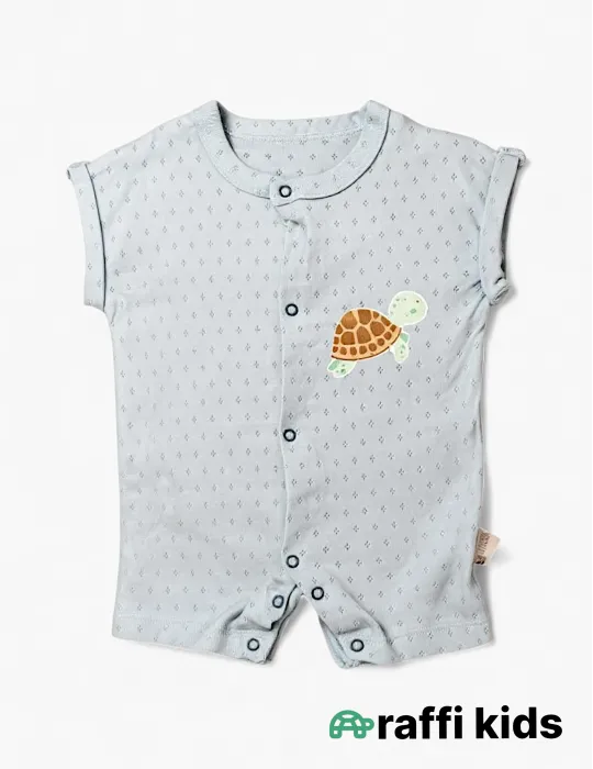 Tısbağa dostum rumper– 3-6 ay türkiyə istehsalı pambıq uşaq geyimi|Raffikids