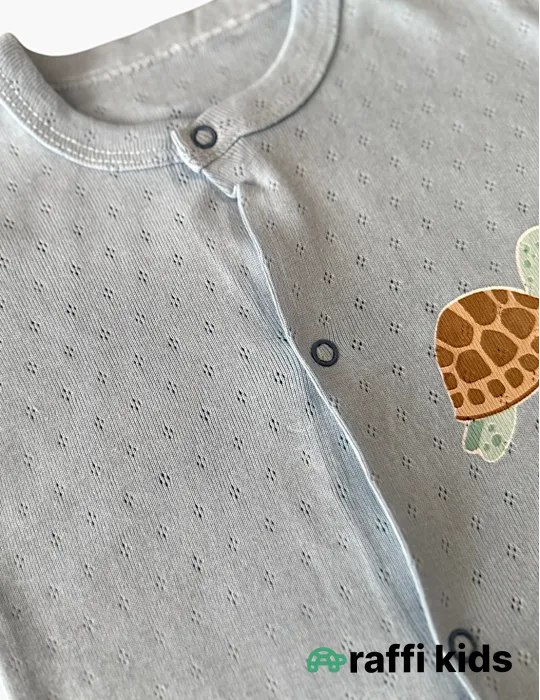 Tısbağa dostum rumper– 3-6 ay türkiyə istehsalı pambıq uşaq geyimi|Raffikids