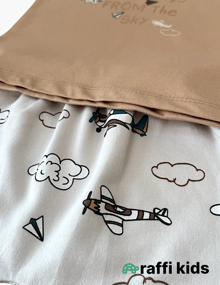 Pilot ikili dəst – 0-18 ay türkiyə istehsalı pambıq uşaq geyimi|Raffikids