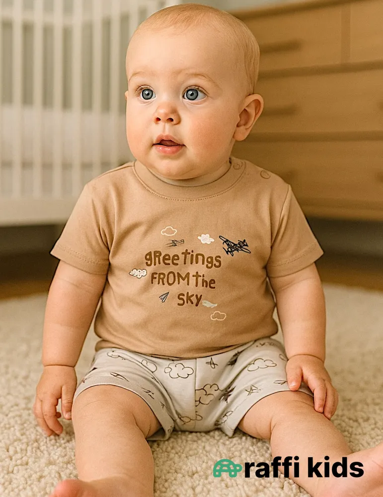 Pilot ikili dəst – 0-18 ay türkiyə istehsalı pambıq uşaq geyimi|Raffikids