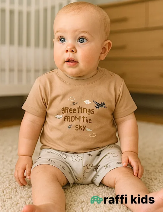Pilot ikili dəst – 0-18 ay türkiyə istehsalı pambıq uşaq geyimi|Raffikids