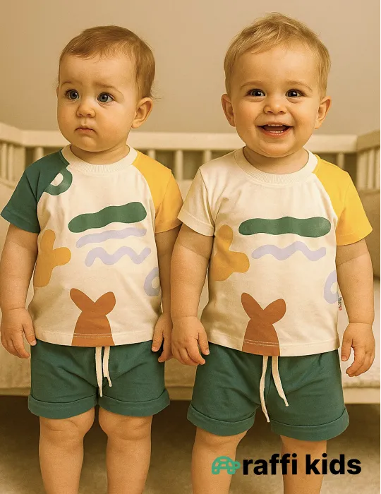 0-18 aylıq uşaqlar üçün yay sezon qisaqol sortik dəsti | always smile