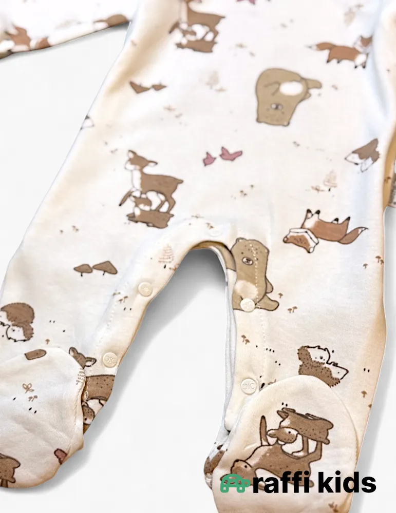 Dostlar papaqli tulum ay türkiyə istehsalı pambıq uşaq geyimi|Raffikids