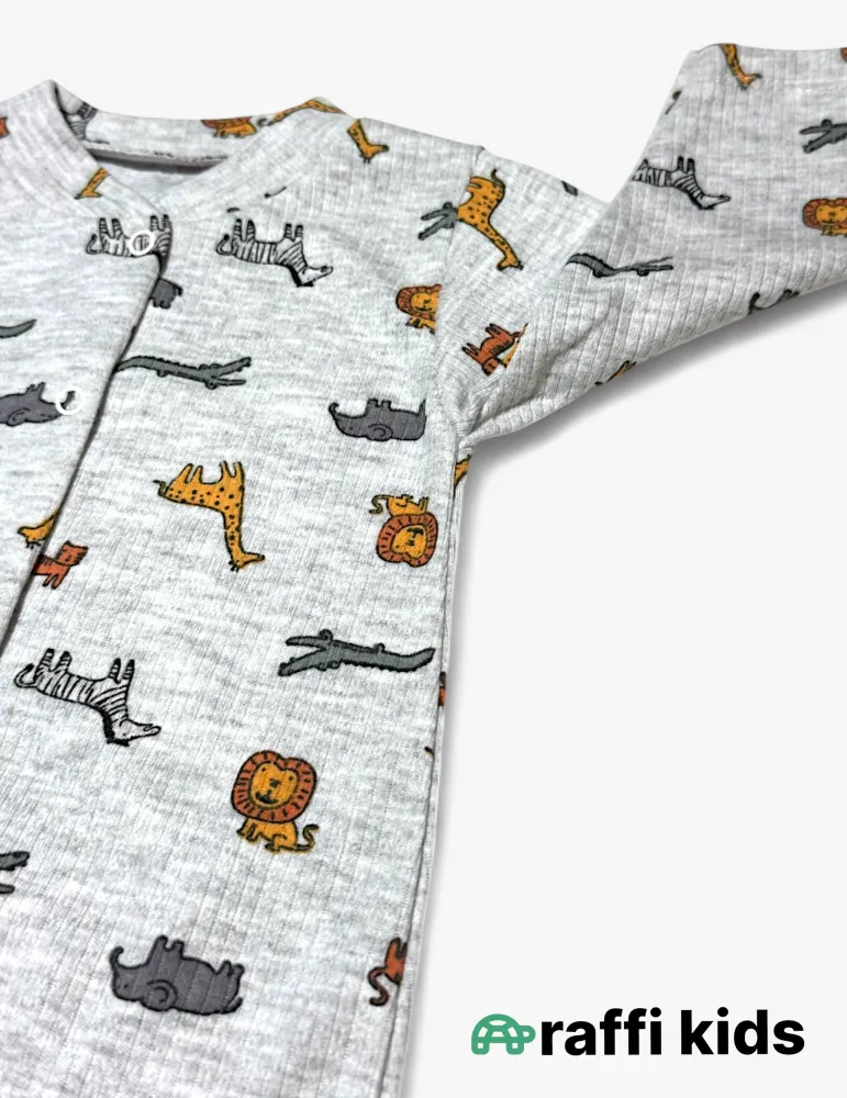 Heyvanlar ayaqı bağlı tulum - türkiyə istehsalı pambıq uşaq geyimi|Raffikids