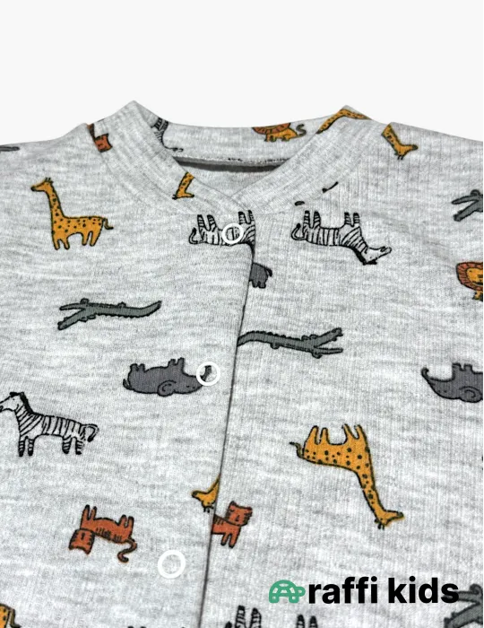 Heyvanlar ayaqı bağlı tulum - türkiyə istehsalı pambıq uşaq geyimi|Raffikids