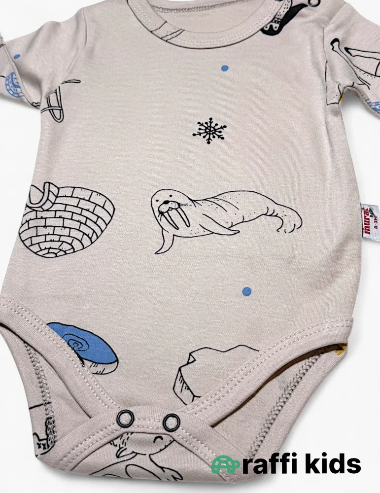 Antarktida uzunqol body - türkiyə istehsalı pambıq uşaq geyimi|Raffikids