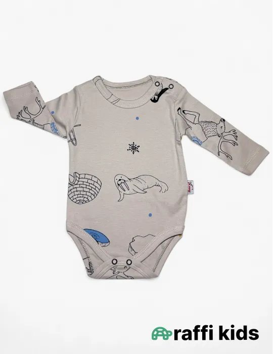 Antarktida uzunqol body - türkiyə istehsalı pambıq uşaq geyimi|Raffikids