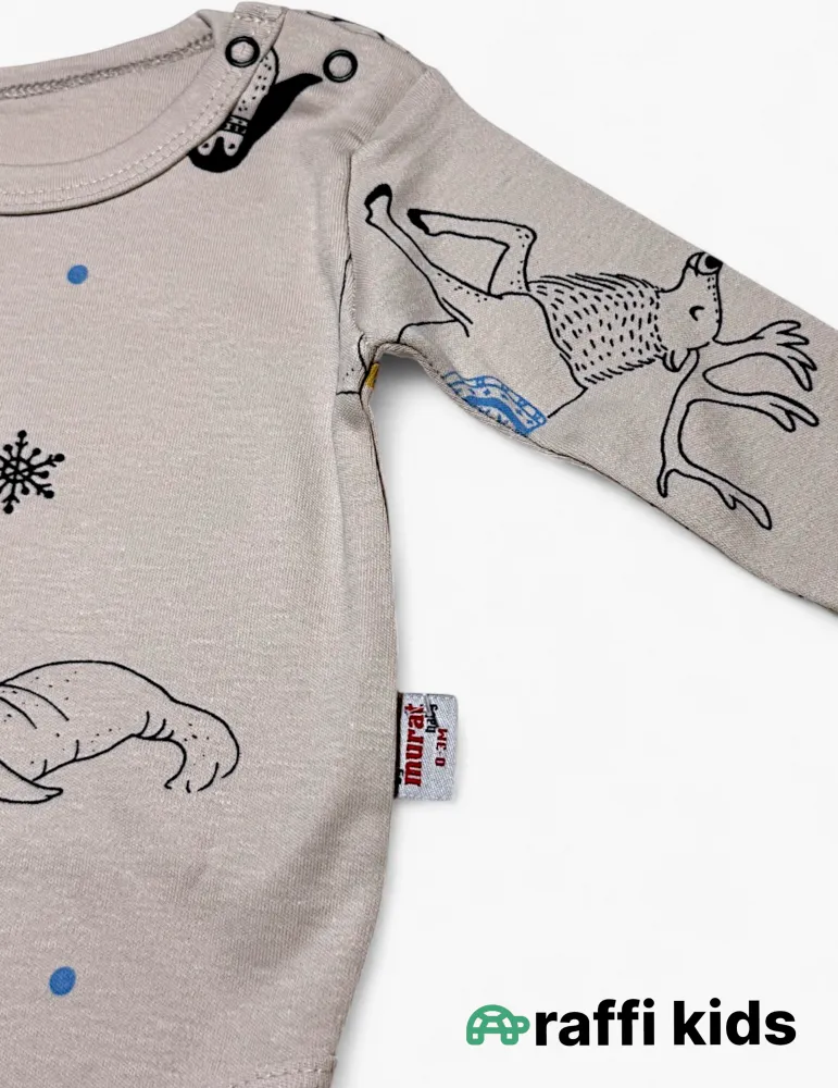 Antarktida uzunqol body - türkiyə istehsalı pambıq uşaq geyimi|Raffikids