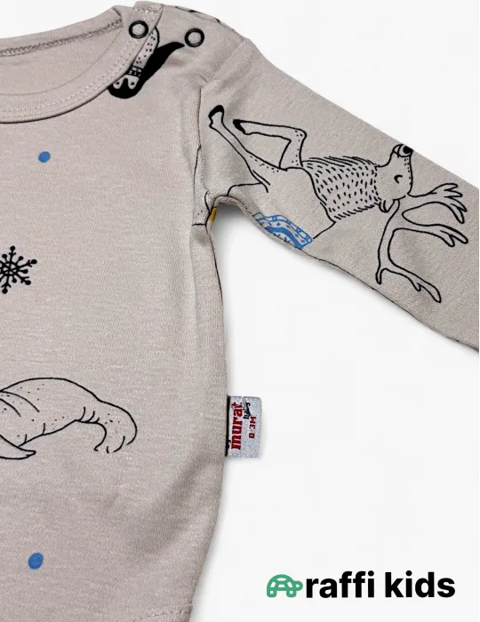 Antarktida uzunqol body - türkiyə istehsalı pambıq uşaq geyimi|Raffikids