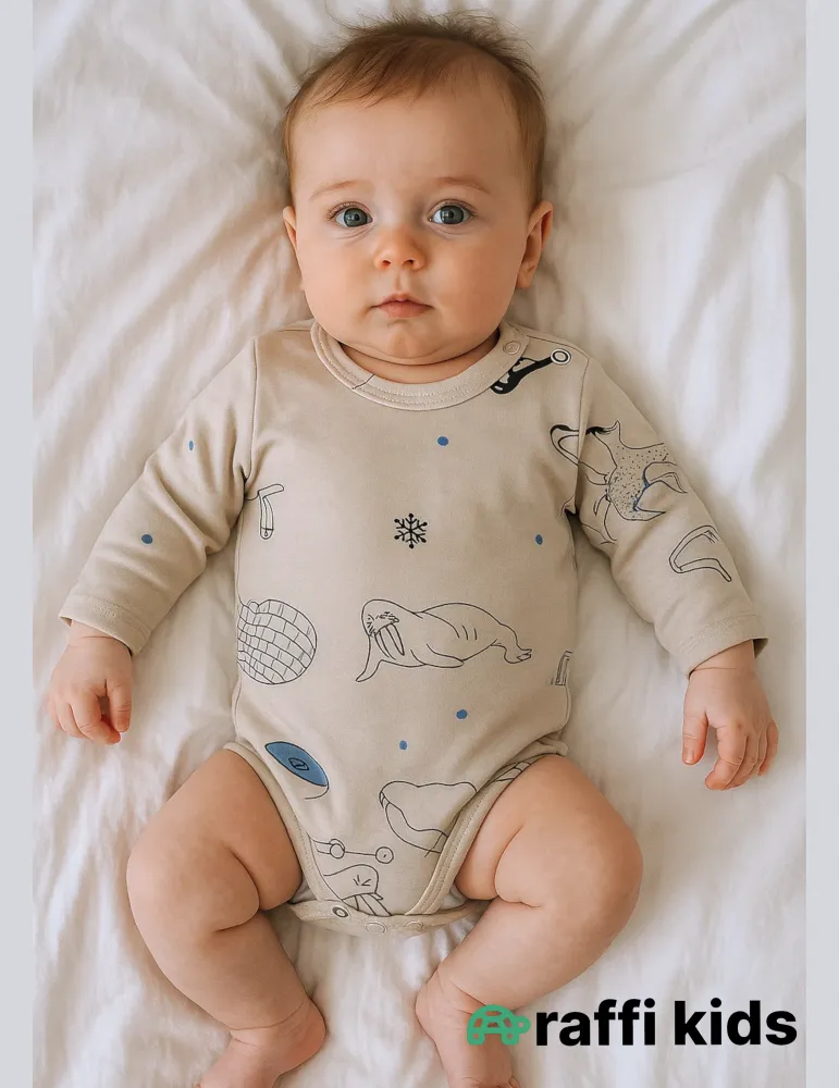 Antarktida uzunqol body - türkiyə istehsalı pambıq uşaq geyimi|Raffikids