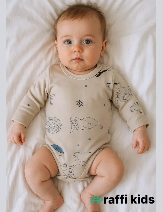 Antarktida uzunqol body - türkiyə istehsalı pambıq uşaq geyimi|Raffikids